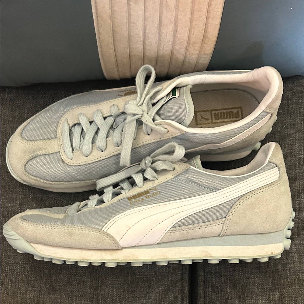 Puma Classic Gray and Cream Sneakers